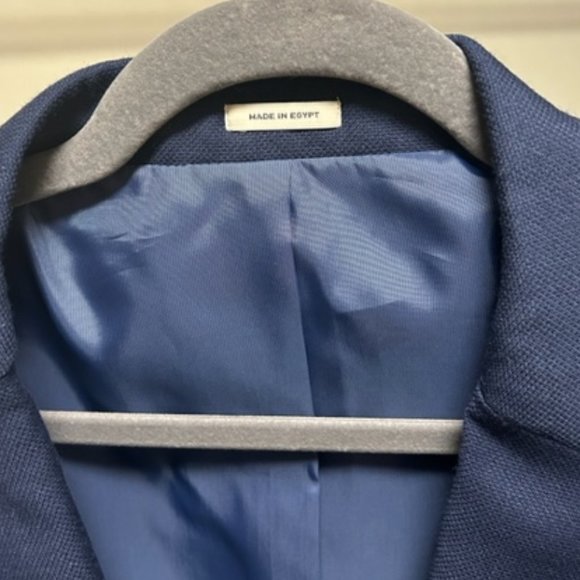 Mens 50R Slim Fit Joseph Abboud Navy Blazer Suit Jacket - Picture 8 of 9